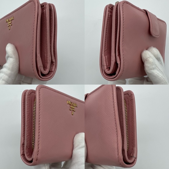 ❌SOLD❌Authentic Prada pink Saffiano leather compact wallet - Picture 9 of 16